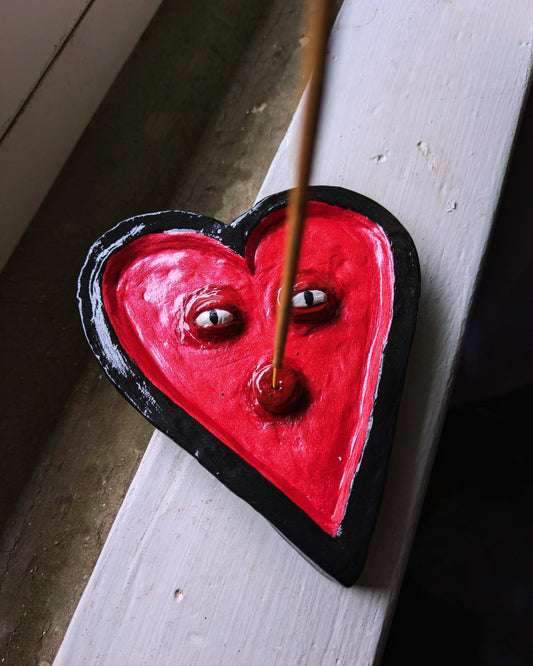 Heart Face Incense Holder